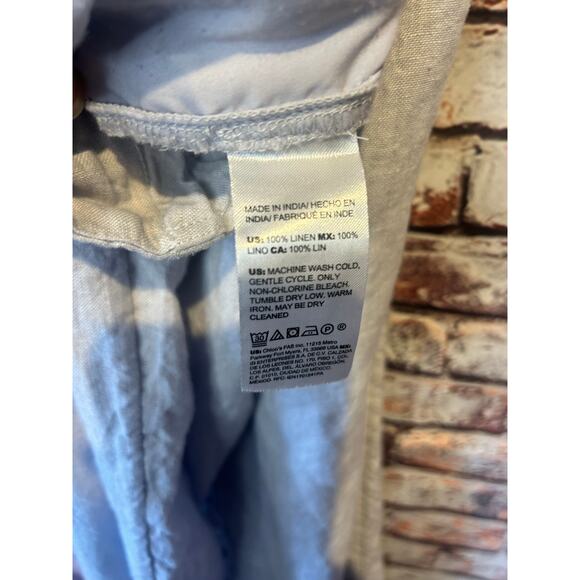 Chico's linen beige capri cropped pants women's size 0 (4) - Picture 5 of 5